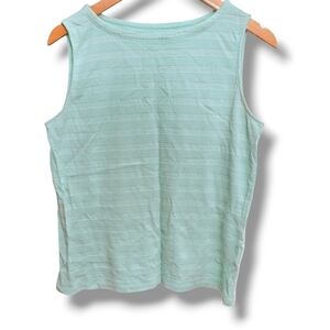 Charter Club Mint Green Sleeveless Boatneck Women's Top Size Petite LG (LP)